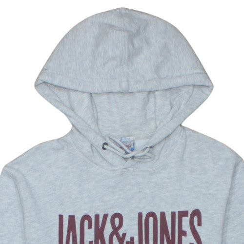Mens UK Size L Jack & Jones Grey Pullover Hoodie
