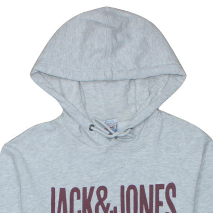 Mens UK Size L Jack & Jones Grey Pullover Hoodie