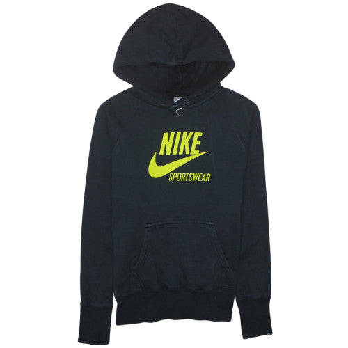 Womens UK Size 12/14 Nike Black Pullover Hoodie
