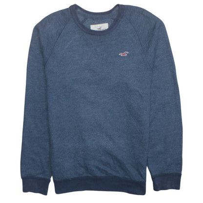 Mens UK Size L Hollister Blue Pullover Sweatshirt