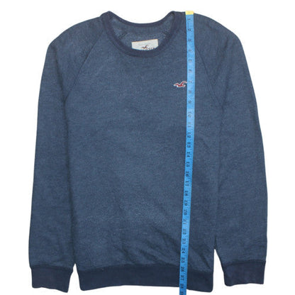Mens UK Size L Hollister Blue Pullover Sweatshirt