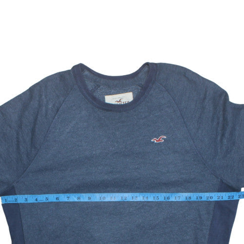 Mens UK Size L Hollister Blue Pullover Sweatshirt
