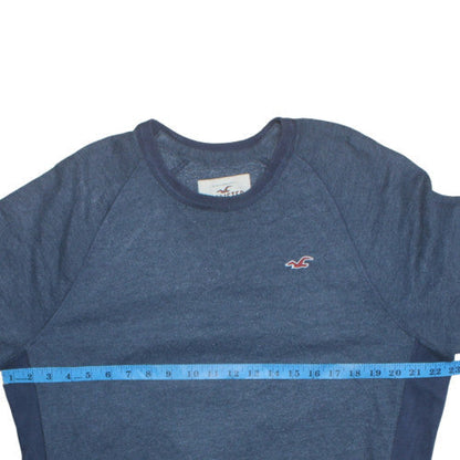 Mens UK Size L Hollister Blue Pullover Sweatshirt