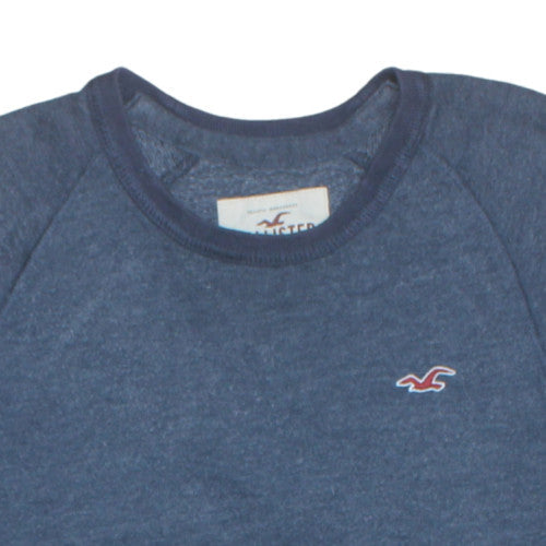Mens UK Size L Hollister Blue Pullover Sweatshirt