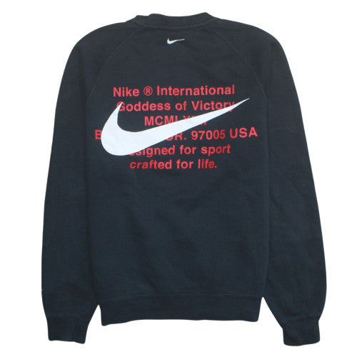 Mens UK Size M Nike Black Pullover Sweatshirt