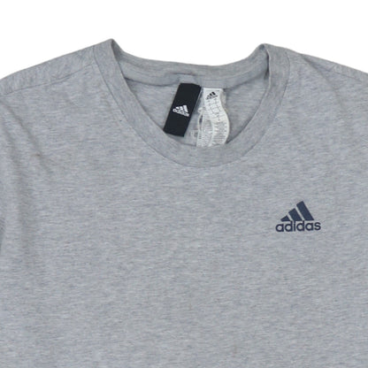 Adidas Men's Grey Short Sleeve Crew Neck Cotton T-Shirt Size S