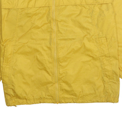 Adidas Women's Yellow Windbreaker Jacket Size 14 Hooded Zip