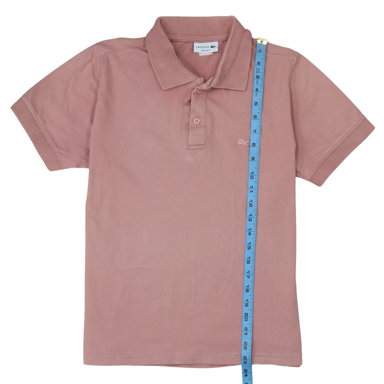 Lacoste Men's Pink Cotton Regular Fit Polo Shirt Size L