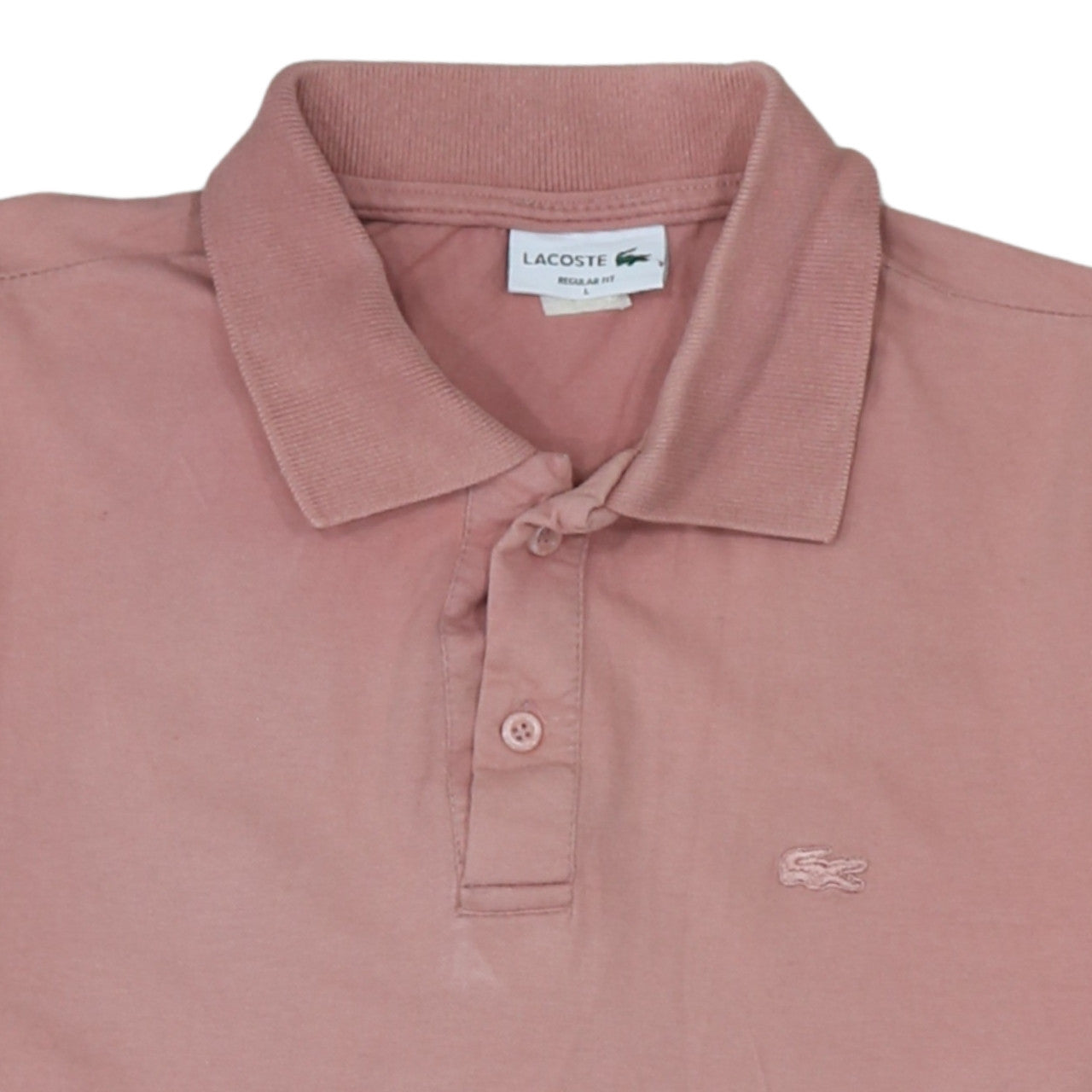Lacoste Men's Pink Cotton Regular Fit Polo Shirt Size L