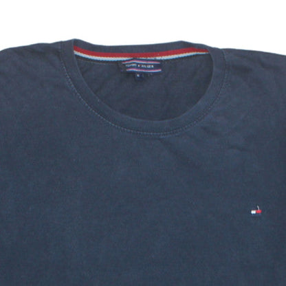 Tommy Hilfiger Men's Navy Blue Cotton Crew Neck T-Shirt Size M