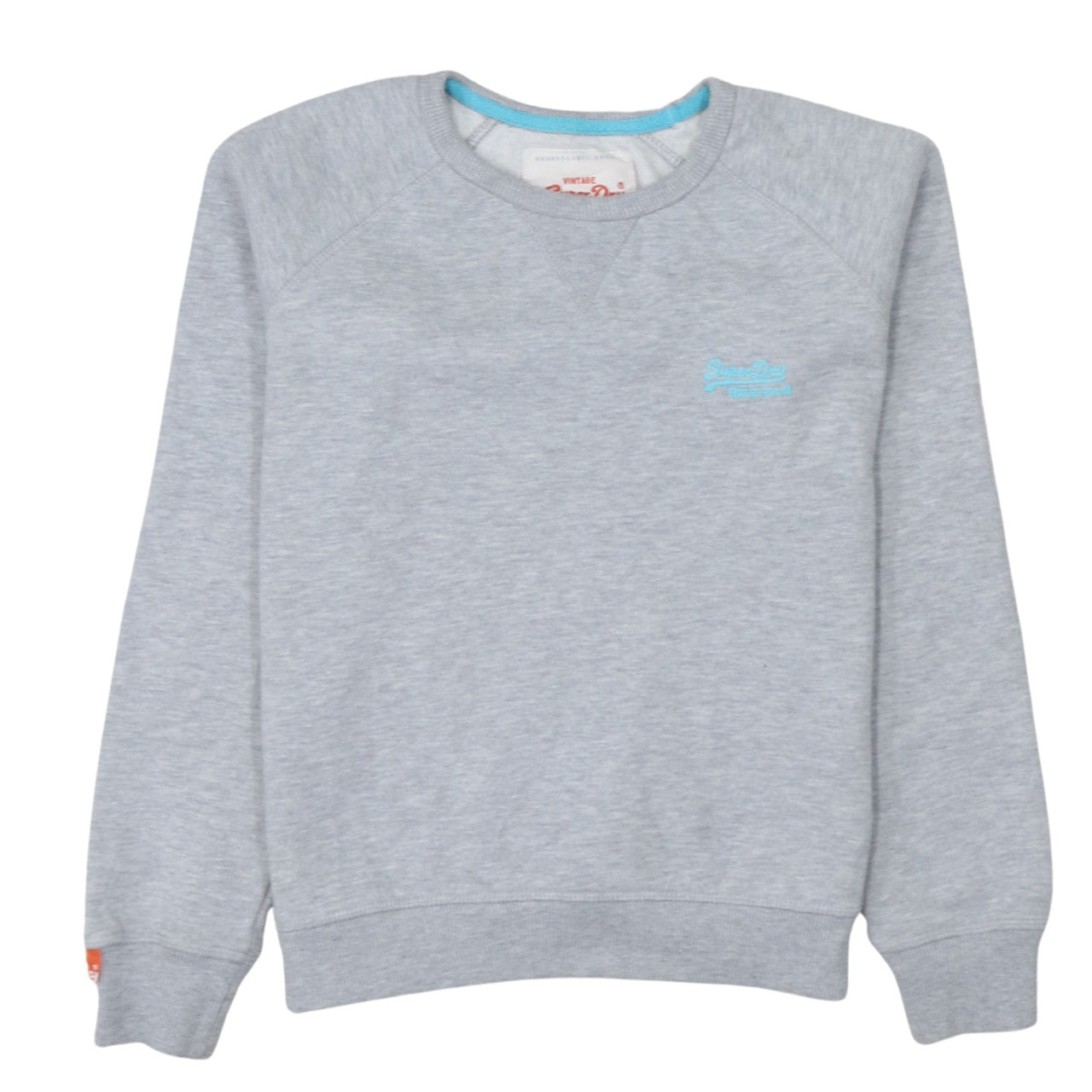 Womens UK Size S Superdry Grey Pullover Sweatshirt