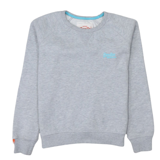 Womens UK Size S Superdry Grey Pullover Sweatshirt