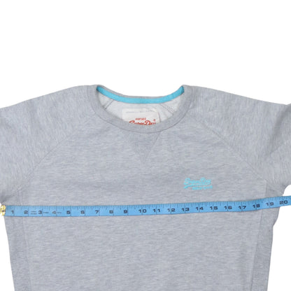 Womens UK Size S Superdry Grey Pullover Sweatshirt