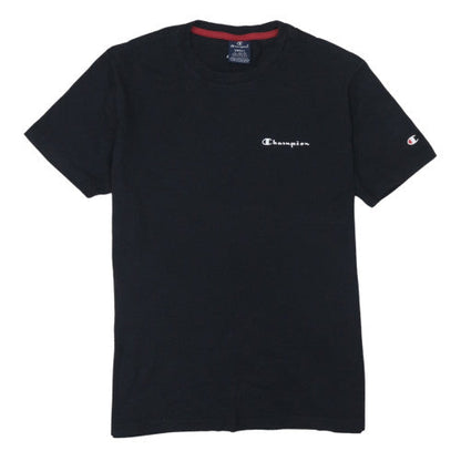 Champion Men's Black Small Cotton Crew Neck Sports T-Shirt