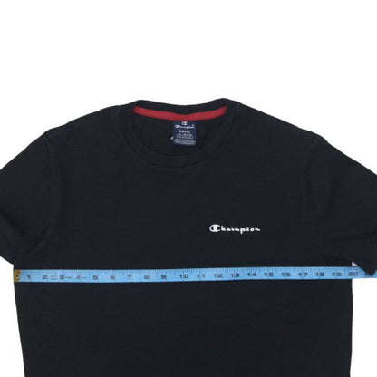 Champion Men's Black Small Cotton Crew Neck Sports T-Shirt