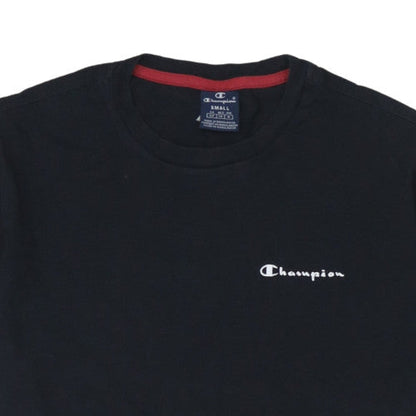 Champion Men's Black Small Cotton Crew Neck Sports T-Shirt