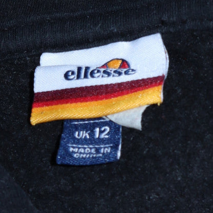 Womens UK Size 12 Ellesse Black Pullover Hoodie
