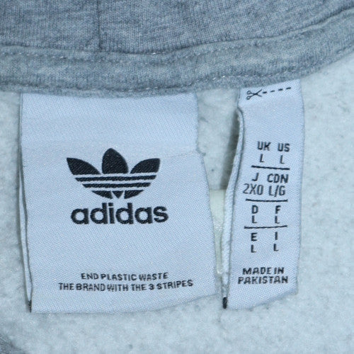 Mens UK Size L adidas Grey Pullover Hoodie