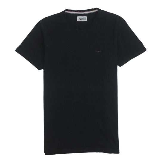 Tommy Hilfiger Men Black Cotton Crew Neck Short Sleeve T-Shirt M