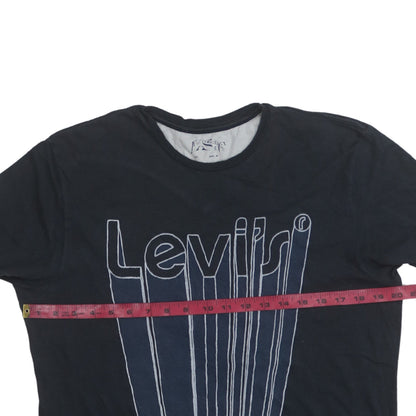Levi's Men's Black Graphic Logo T-Shirt Size M Crew Neck