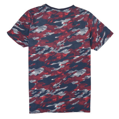 Puma Men's Red Camo Crew Neck Short Sleeve Cotton T-Shirt L