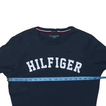 Tommy Hilfiger Men's Blue Cotton Graphic Logo T-Shirt Size M