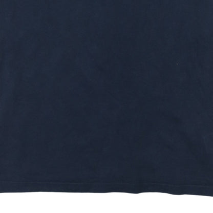 Tommy Hilfiger Men's Blue Cotton Graphic Logo T-Shirt Size M
