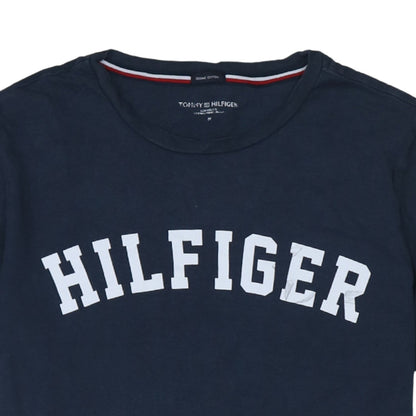 Tommy Hilfiger Men's Blue Cotton Graphic Logo T-Shirt Size M