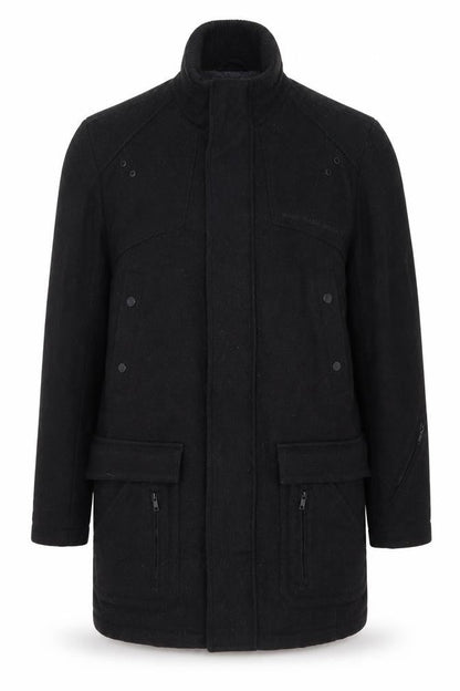Next Signature Men's Black Wool Cashmere Coat L Classic Style