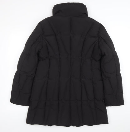 Basler Women’s Black Long Puffer Coat Size 12 Polyester Winter