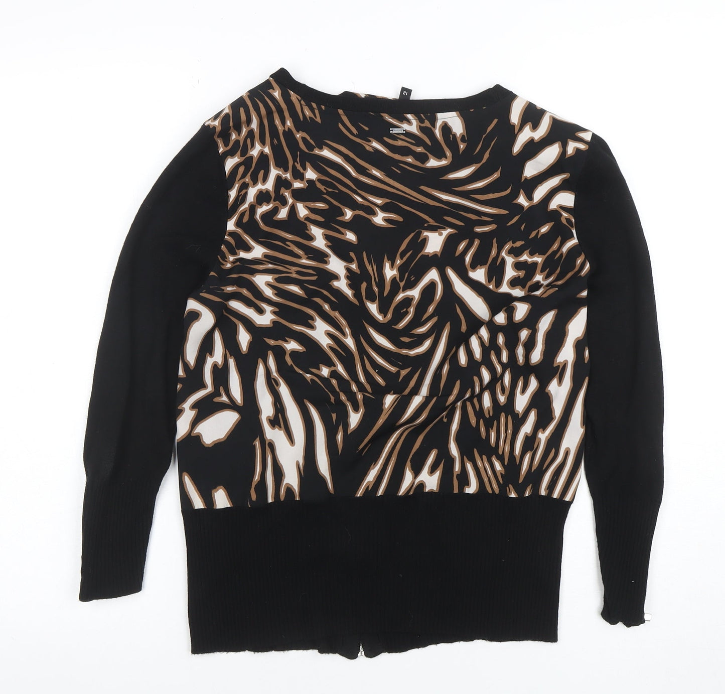 Star by Julien Macdonald Women’s Black Animal Print Zip Jacket Size 12
