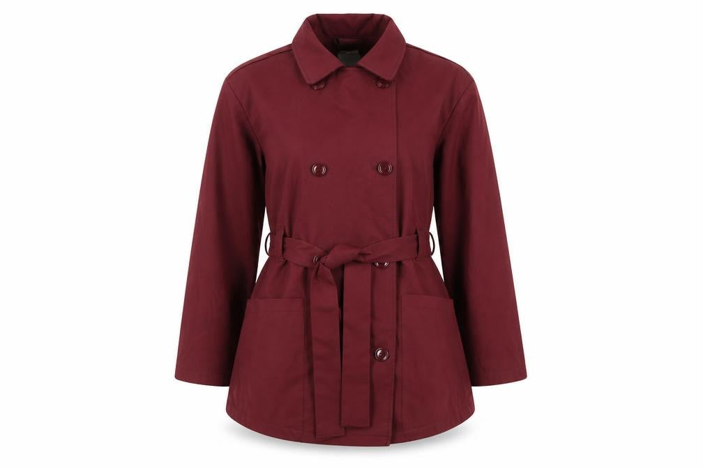Womens UK Size XS FOREVER 21 Red Trench Coat