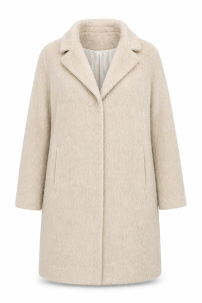 RJR John Rocha Women’s Beige Wool Blend Long Overcoat Size 16