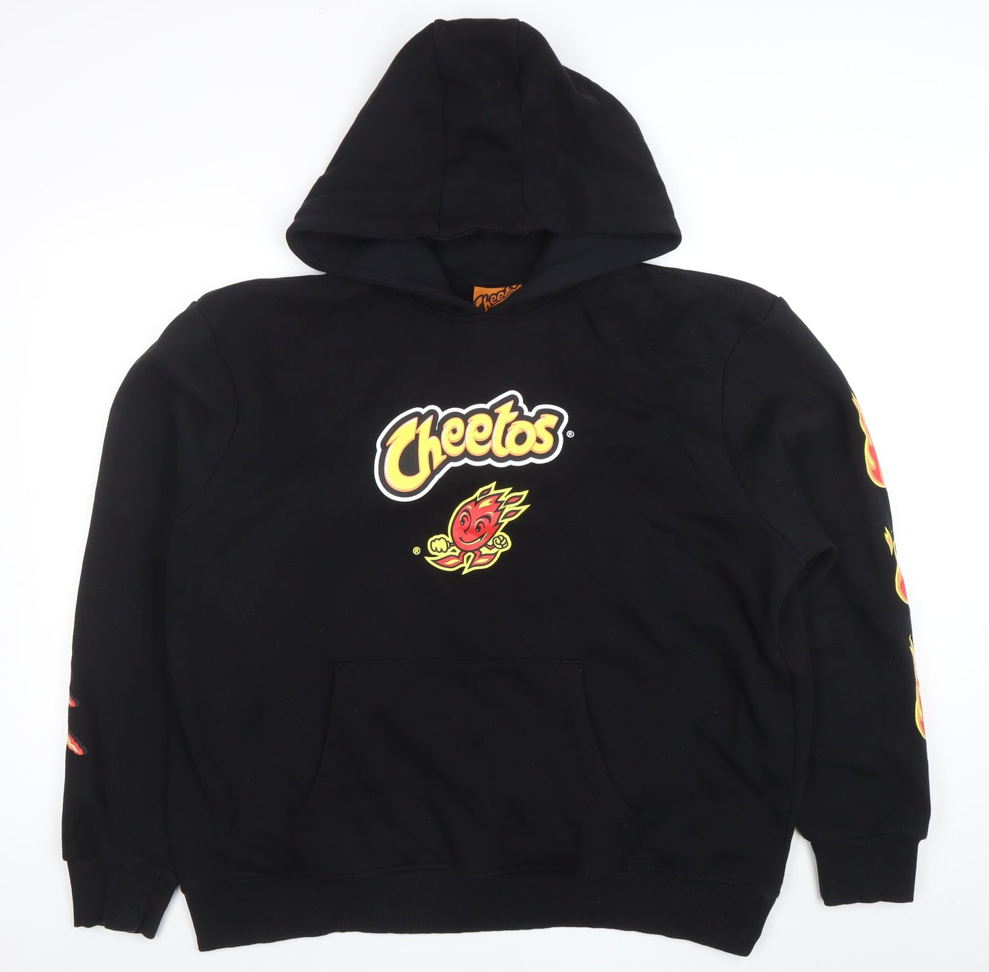 Mens UK Size 3XL Cheetos Black Pullover Hoodie