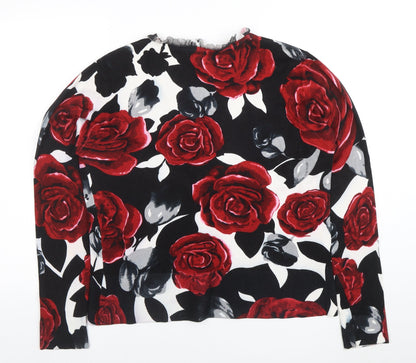 Roman Women’s Multicoloured Floral V-Neck Cardigan Size 20