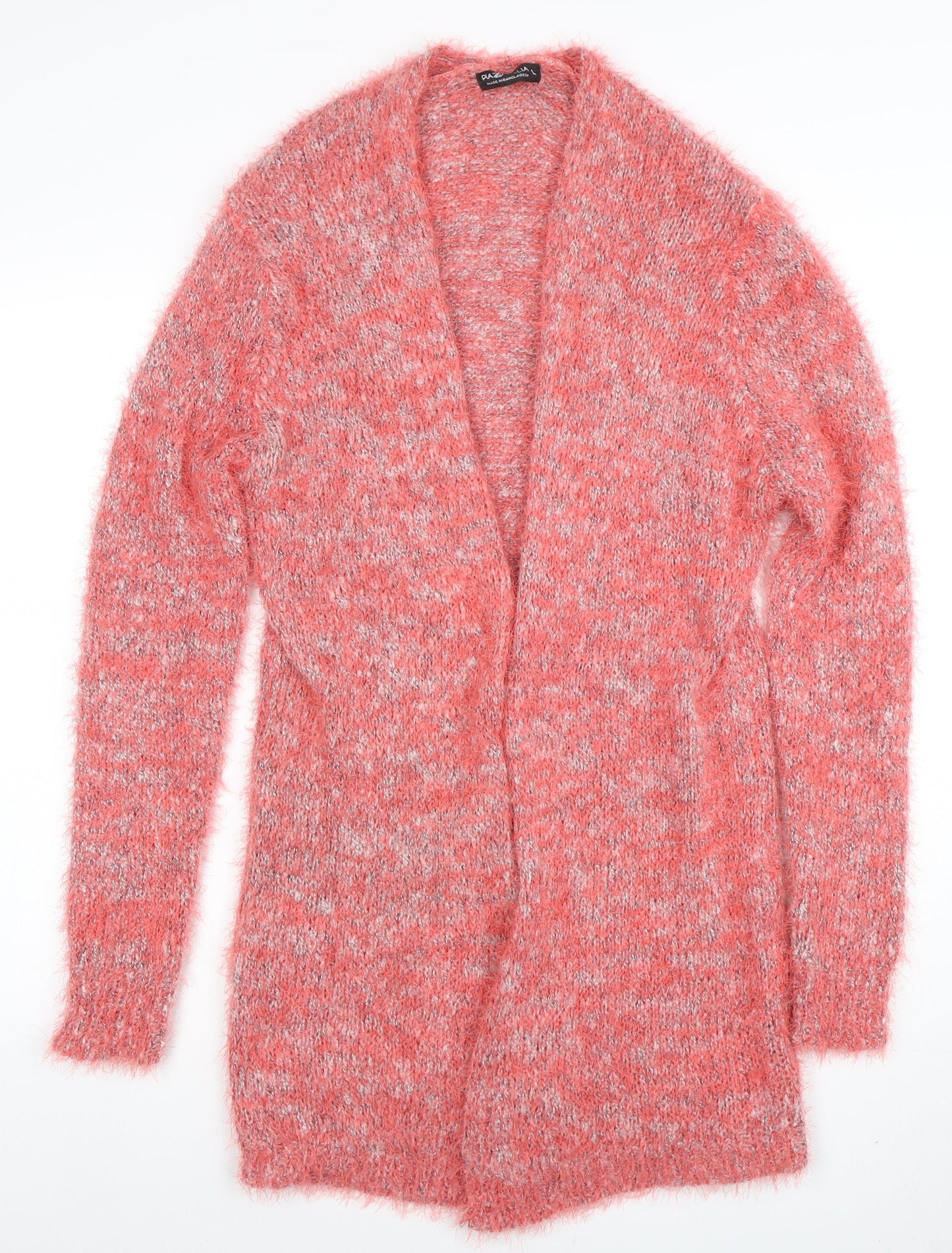Piazza Italia Women’s Pink Long Sleeve Open Front Cardigan L
