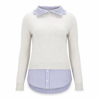Atmosphere Women’s Beige Collared Pullover Jumper Sweater 2XS