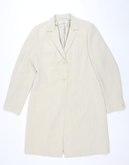 Planet Women's Beige Size 14 Single Breasted Polyester Blazer