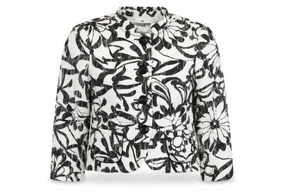 Gerry Weber Women's Black White Floral Blazer UK Size 12