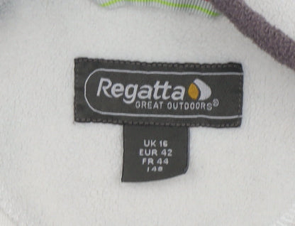 Regatta Womens Grey Fleece Full Zip Jacket Size 16