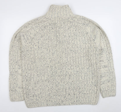 Stone Bay Men’s Beige Cable-Knit 1/2 Zip Jumper Size L