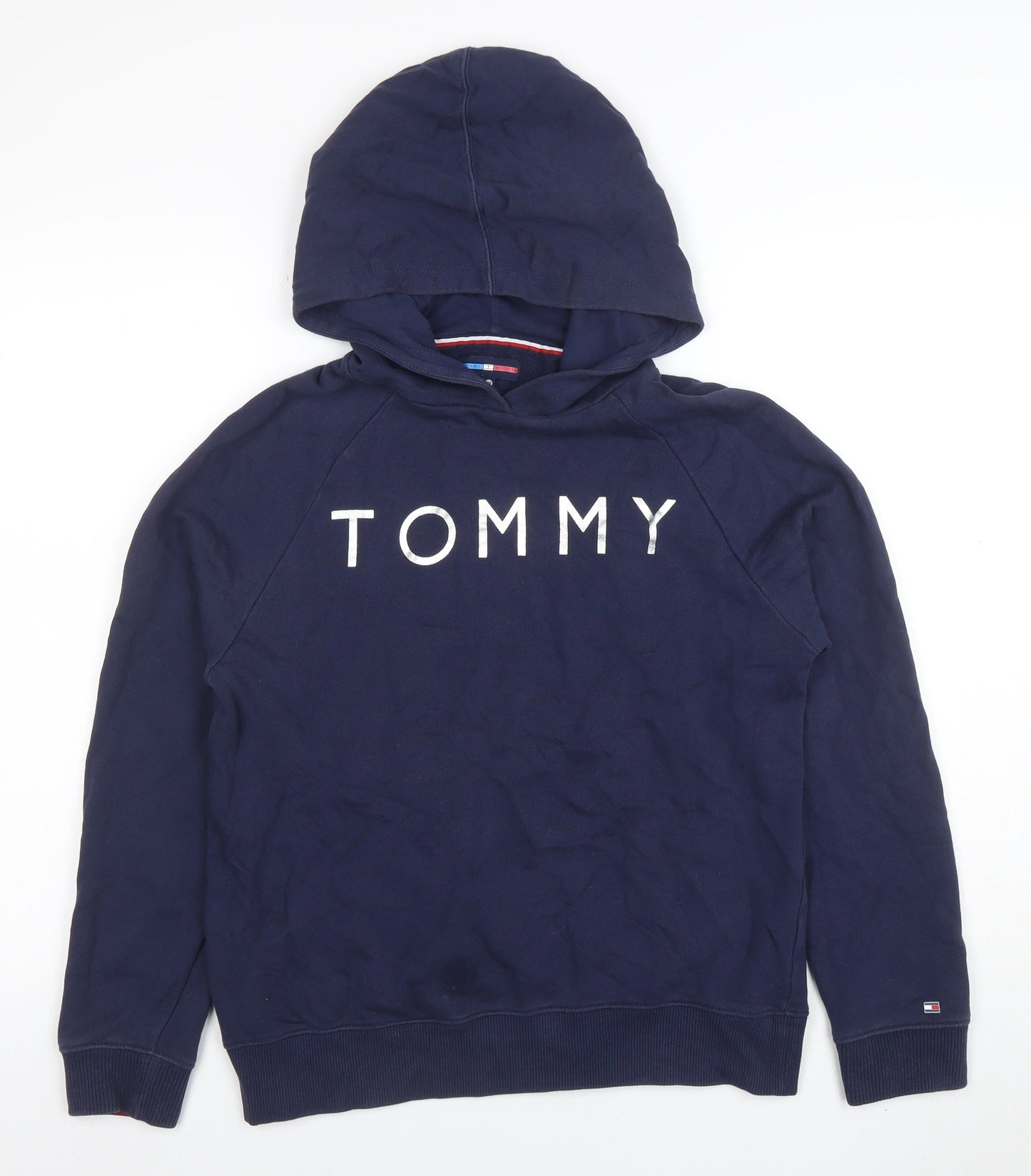 Womens UK Size XS Tommy Hilfiger Blue Pullover Hoodie