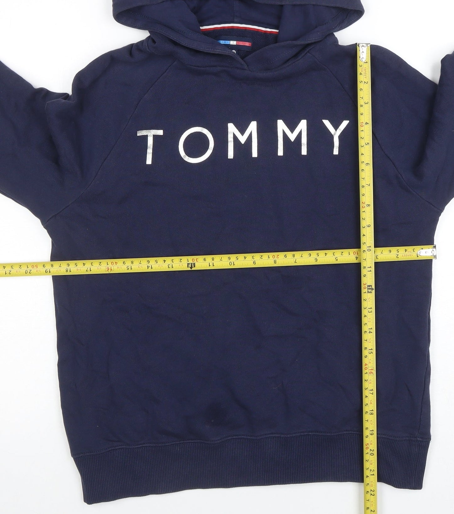 Womens UK Size XS Tommy Hilfiger Blue Pullover Hoodie