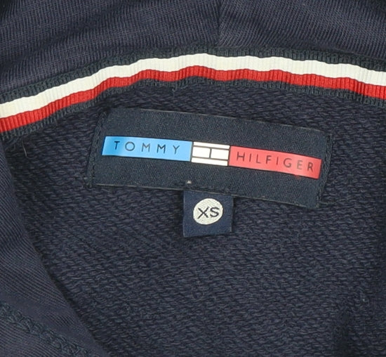 Womens UK Size XS Tommy Hilfiger Blue Pullover Hoodie
