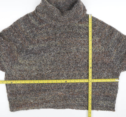 Williams Rast Womens Grey Roll Neck Chunky Knit Jumper Size L