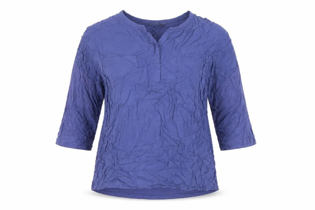 Bonmarche Women's Blue Viscose 3/4 Sleeve Tunic Blouse Size 18