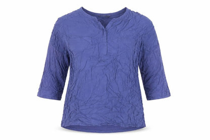 Bonmarche Women's Blue Viscose 3/4 Sleeve Tunic Blouse Size 18