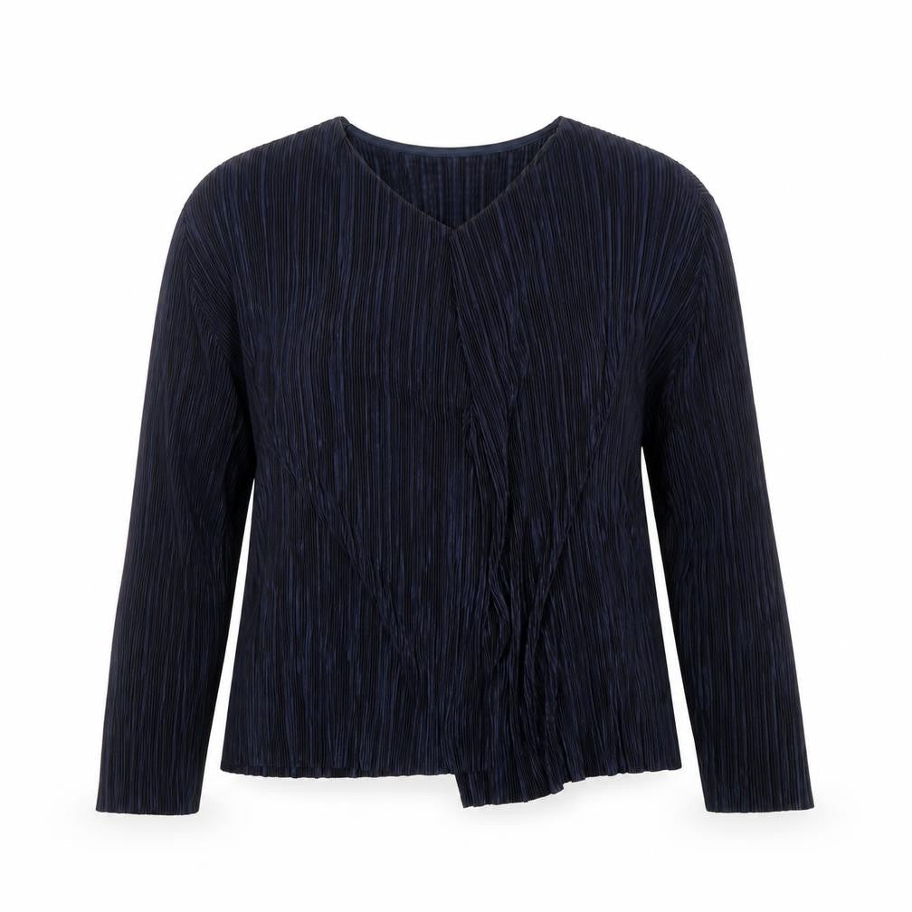 Dansez In A Dress Women’s Blue Pleated Wrap Blouse Size S