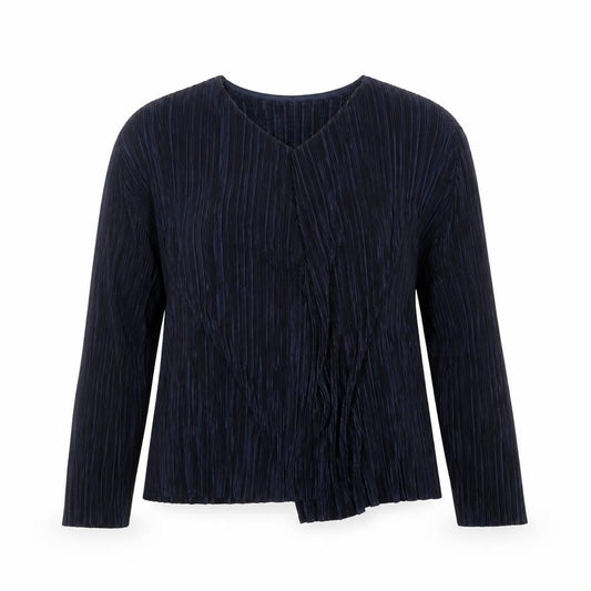 Dansez In A Dress Women’s Blue Pleated Wrap Blouse Size S