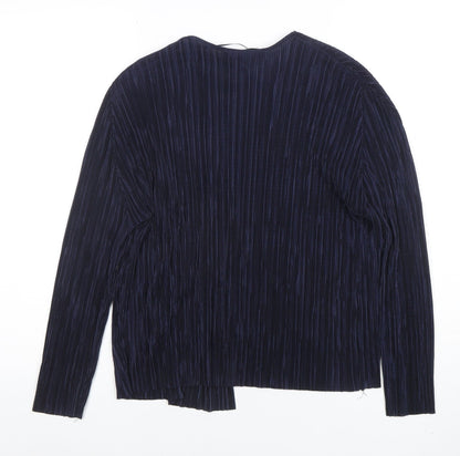 Dansez In A Dress Women’s Blue Pleated Wrap Blouse Size S